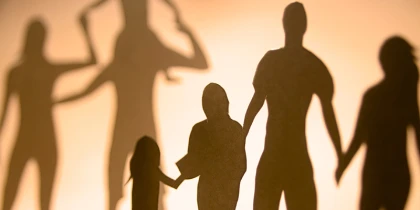 Sillouetten und Schatten von Personen